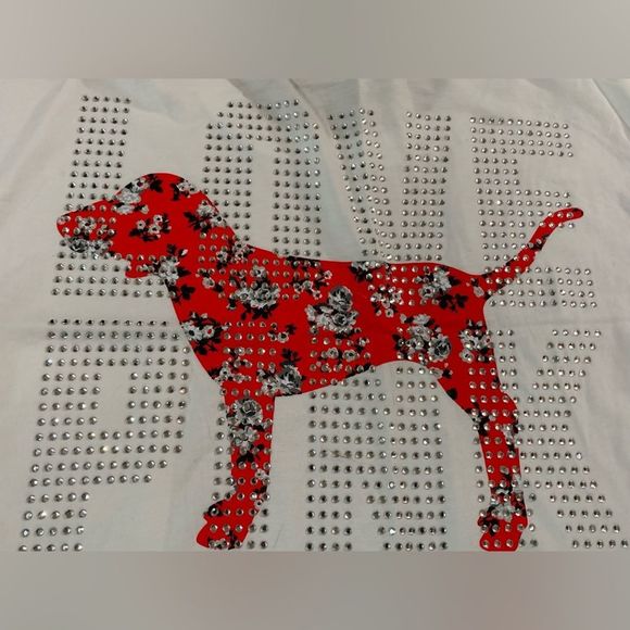 PINK VS FLORAL BLING RHINESTONE DOG TSHIRT/ YOGA LEGGINGS OUTFIT SET XL - Picture 10 of 15